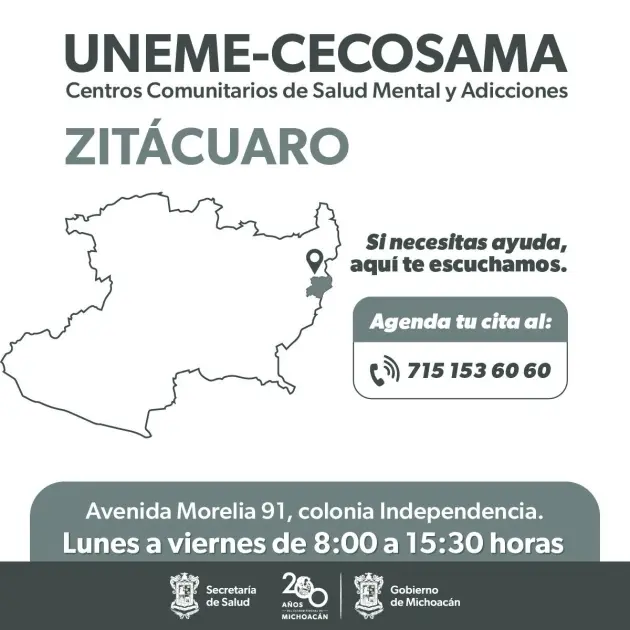 En Zitácuaro, SSM atiende problemas de salud mental en centro comunitario 