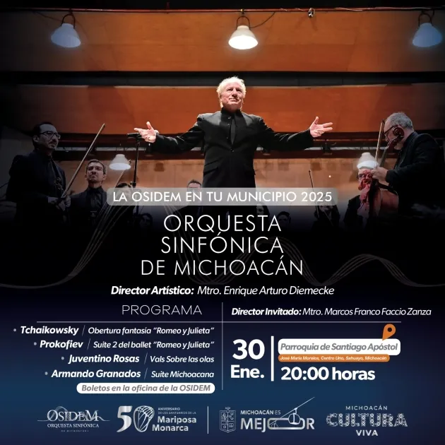 OSIDEM ofrecerá concierto en la parroquia Santiago Apóstol de Sahuayo 