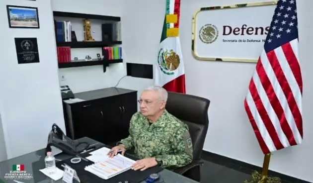 El General Secretario de la Defensa Nacional sostiene videollamada con el Comandante del Comando Norte de los E.U.A.