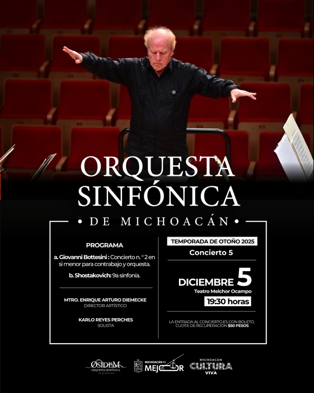 OSIDEM interpretará a Bottesini y Shostakovich en su quinto concierto de temporada  Otoño -Invierno