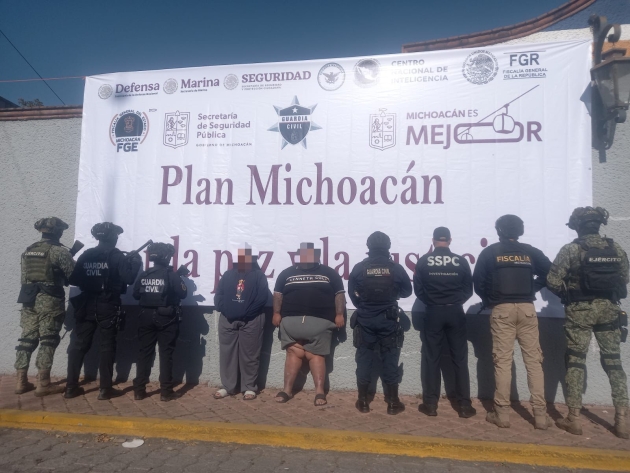 En acción interinstitucional, detienen en Apatzingán a presunto operador regional vinculado a extors 