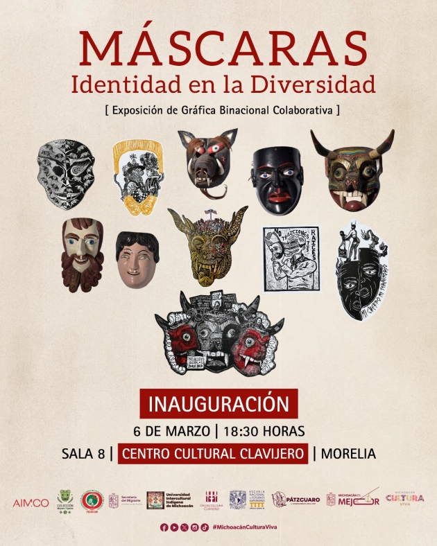 “Máscaras: Identidad en la Diversidad”, nueva exposición en el Centro Cultural Clavijero 